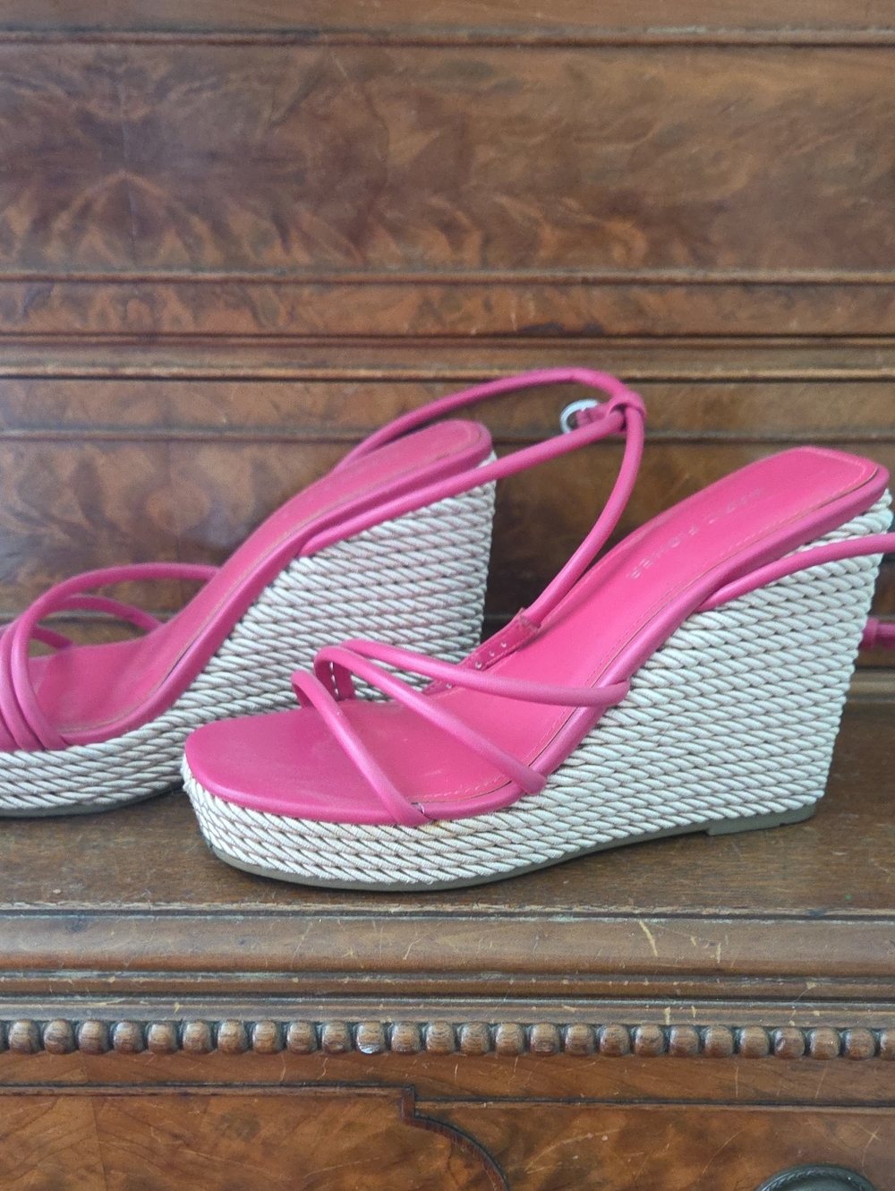 Marc Fisher Pink Strappy Wedge Sandals - Women's Summer Heels NWOT